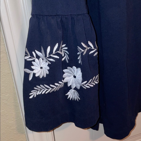 J. Crew Navy Top with White Floral Design - Picture 4 of 5